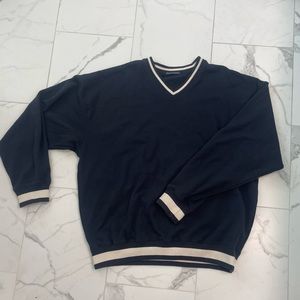 Brandy Melville V-neck Sweatshirt (navy)